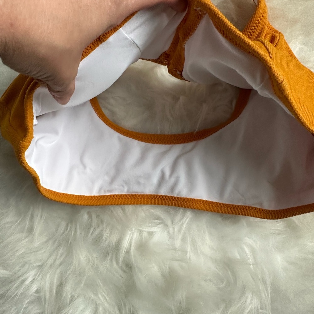 Cupshe Mustard Yellow bikini Top size M - Picture 2 of 8